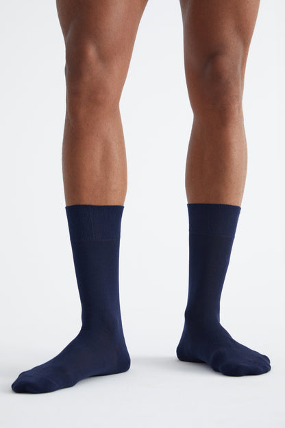 Modal Socks 6 Pack - Navy Blue, Black