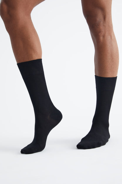 Modal Socks 6 Pack - Navy Blue, Black